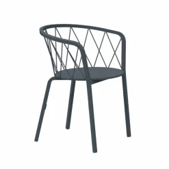 Viadurini in the Garden Metallsessel-2 Outdoor-Sessel aus lackiertem Metall stapelbar Made in Italy - Adia