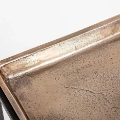 Viadurini Living Moderne Couchtische-3 quadratische Couchtische aus Aluminium und Stahl Homemotion - Quinzio