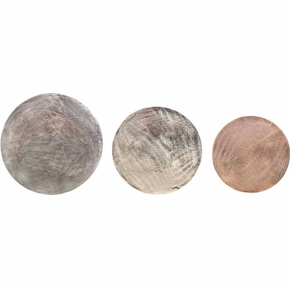 Viadurini Living Moderne Couchtische-3 runde Couchtische aus Aluminium und Stahl Homemotion - Sempronio