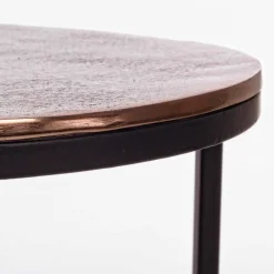 Viadurini Living Moderne Couchtische-3 runde Couchtische aus Aluminium und Stahl Homemotion - Sempronio