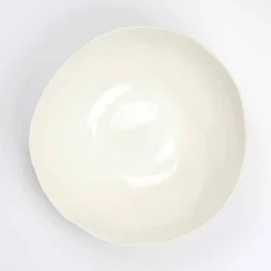 Viadurini Kitchen Geschirr Teller-2 Salatschüsseln aus weißem Porzellan Einzigartige Stücke italienischen Designs - Arciconcreto