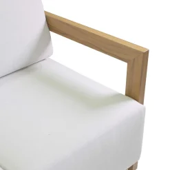 Viadurini in the Garden Garten Lounge Set-2 Sessel mit Aluminiumtisch mit Thermotransfer-Holzeffekt - Camper