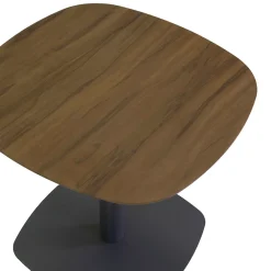 Viadurini in the Garden Garten Lounge Set-2 Sessel mit Aluminiumtisch mit Thermotransfer-Holzeffekt - Camper