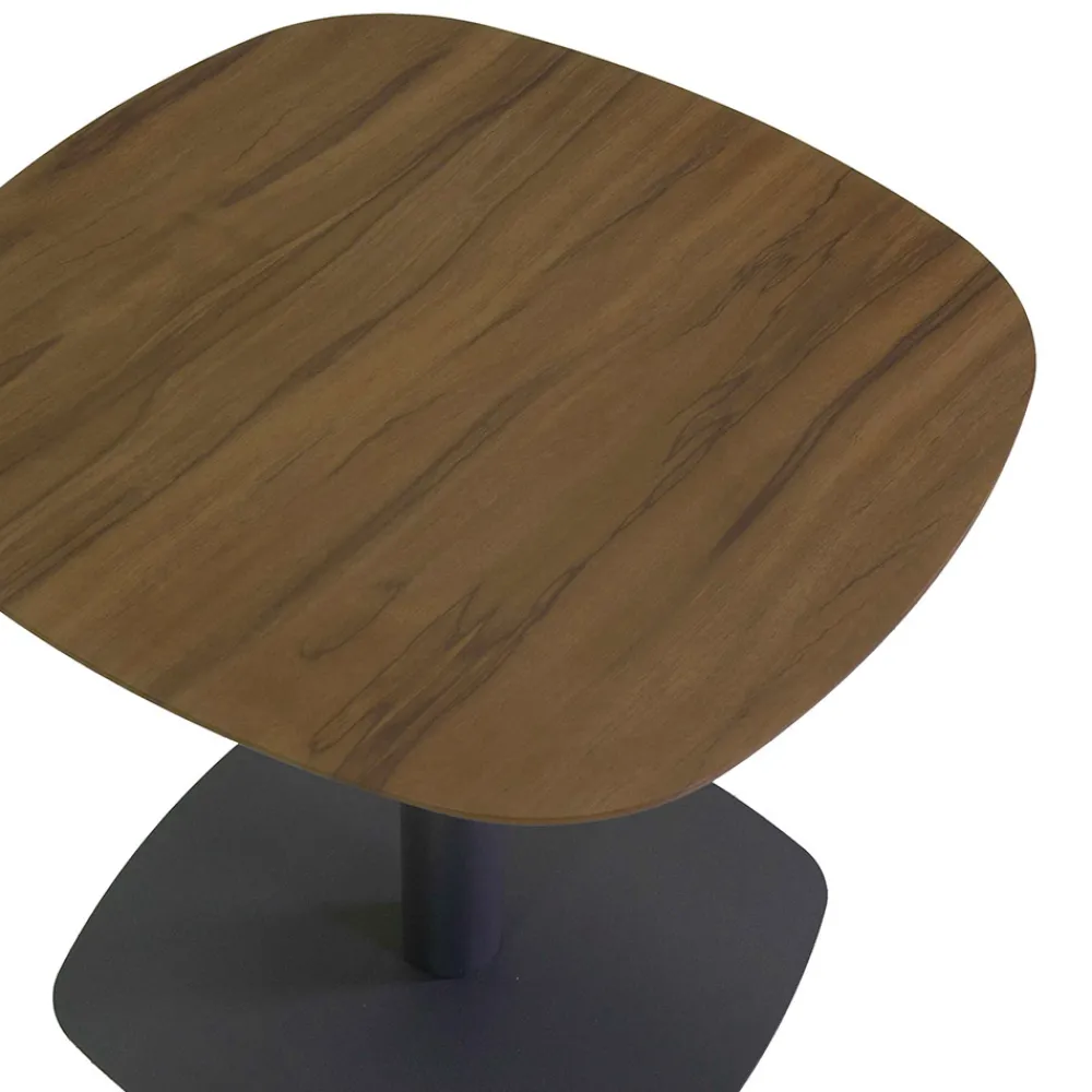 Viadurini in the Garden Garten Lounge Set-2 Sessel mit Aluminiumtisch mit Thermotransfer-Holzeffekt - Camper