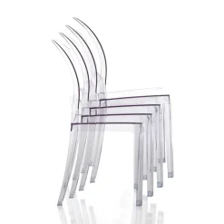 Viadurini Living Moderne Stühle-4 stapelbare Außen- und Innenstühle aus Polycarbonat – Pferd