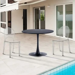 Viadurini Living Moderne Stühle-4 stapelbare Außen- und Innenstühle aus Polycarbonat – Pferd