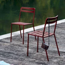 Viadurini in the Garden Gartenstühle Metall-4 stapelbare Metallstühle im Freien Made in Italy - Yolonda