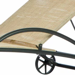 Viadurini in the Garden Sonnenliegen-2 stapelbare Outdoor-Chaiselongues aus Metall und Stoff Made in Italy - Perlo