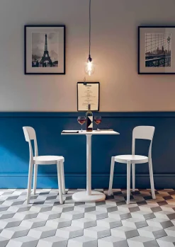 Viadurini in the Garden Gartenstühle Kunststoff-4 stapelbare Stühle aus Polypropylen im Freien Made in Italy Design - Alexus