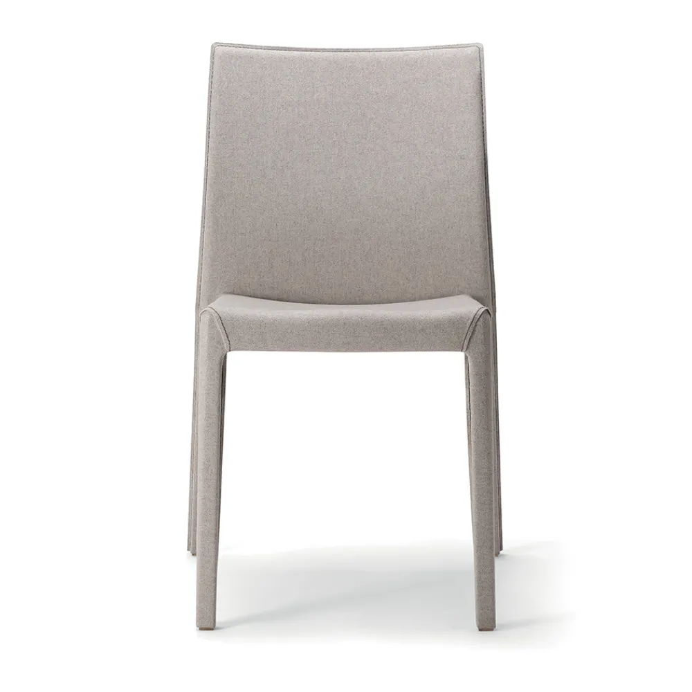 Viadurini in the Garden Moderne Stühle-2 stapelbare Stühle aus Polypropylen, Fiberglas und mit Wolle gepolstert – Gefunden