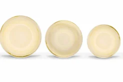 Viadurini Kitchen Teller Set-18 Stück Porzellan farbiger und moderner Teller Teller Service - Rurolo