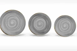 Viadurini Kitchen Teller Set-18 Stück Porzellan farbiger und moderner Teller Teller Service - Rurolo