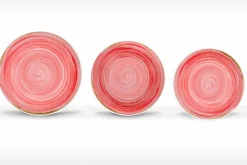 Viadurini Kitchen Teller Set-18 Stück Porzellan farbiger und moderner Teller Teller Service - Rurolo