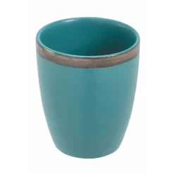 Viadurini Kitchen Gläser Set-12 Steingut-Wassergläser 320 ml mit goldener Kontur - Bibol