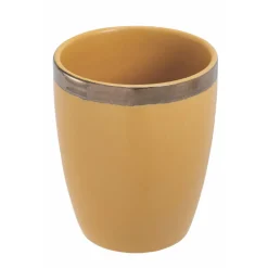 Viadurini Kitchen Gläser Set-12 Steingut-Wassergläser 320 ml mit goldener Kontur - Bibol