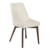 Viadurini Living Moderne Stühle-4 Stühle für das Wohnzimmer aus Stoff in verschiedenen Farben und Holz – Vanille