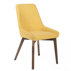 Viadurini Living Moderne Stühle-4 Stühle für das Wohnzimmer aus Stoff in verschiedenen Farben und Holz – Vanille