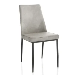 Viadurini Living Moderne Stühle-4 Stühle mit Kunstledersitz und Metallbeinen – Tariq