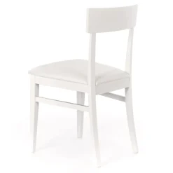 Viadurini Living Moderne Stühle-4 Stühle mit Kunstledersitz, Struktur und Beinen aus lackiertem Holz – Taikiri