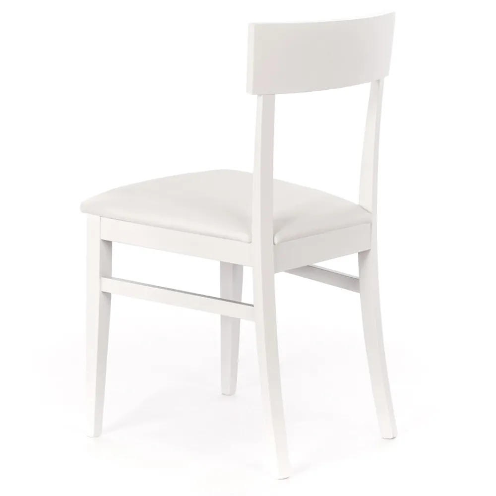 Viadurini Living Moderne Stühle-4 Stühle mit Kunstledersitz, Struktur und Beinen aus lackiertem Holz – Taikiri