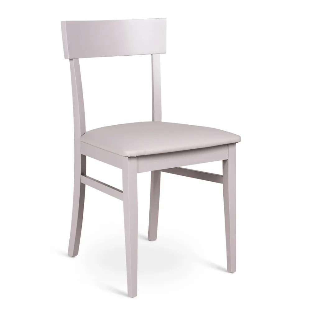 Viadurini Living Moderne Stühle-4 Stühle mit Kunstledersitz, Struktur und Beinen aus lackiertem Holz – Taikiri