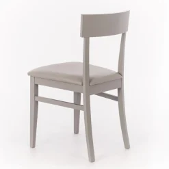 Viadurini Living Moderne Stühle-4 Stühle mit Kunstledersitz, Struktur und Beinen aus lackiertem Holz – Taikiri