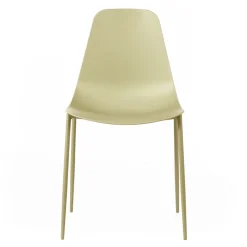 Viadurini Living Gartenstühle Kunststoff-4 Stühle mit Polypropylen-Sitz und Metallbeinen – Mary