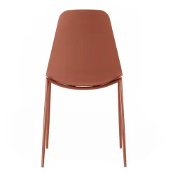 Viadurini Living Gartenstühle Kunststoff-4 Stühle mit Polypropylen-Sitz und Metallbeinen – Mary