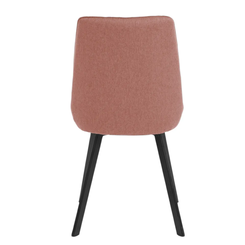 Viadurini Living Moderne Stühle-4 Stühle mit Sitz aus Mikrofaserstoff und Metallgestell – Pfirsich