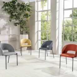 Viadurini Living Moderne Stühle-4 Stühle mit Stoffsitz in verschiedenen Ausführungen und Metall – Provence