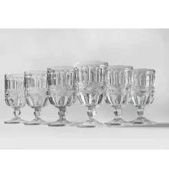 Viadurini Kitchen Gläser Set-12 transparente und verzierte Glasbecher für den Weihnachtstisch - Garbobic