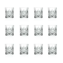 Viadurini Kitchen Italienisches Kristallgeschirr-12 Vintage Design Bechergläser aus Eco Superior Sonorous Glass - Cantabile