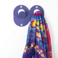 Viadurini Decor Wandgarderobe-3 Wandhalterungen aus farbigem Plexiglas Italienisches Design Doppelclip - Freddie