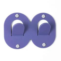 Viadurini Decor Wandgarderobe-3 Wandhalterungen aus farbigem Plexiglas Italienisches Design Doppelclip - Freddie