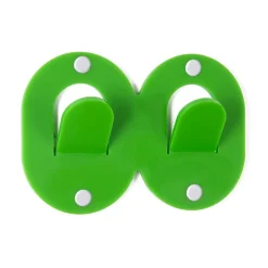 Viadurini Decor Wandgarderobe-3 Wandhalterungen aus farbigem Plexiglas Italienisches Design Doppelclip - Freddie