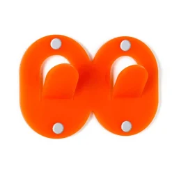 Viadurini Decor Wandgarderobe-3 Wandhalterungen aus farbigem Plexiglas Italienisches Design Doppelclip - Freddie