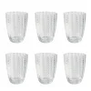 Viadurini Kitchen Gläser Set-12 Wassergläser 300 ml aus Glas mit Tupfen und gewellter Oberfläche - Tüll