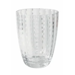 Viadurini Kitchen Gläser Set-12 Wassergläser 300 ml aus Glas mit Tupfen und gewellter Oberfläche - Tüll