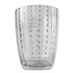 Viadurini Kitchen Gläser Set-12 Wassergläser 300 ml aus Glas mit Tupfen und gewellter Oberfläche - Tüll