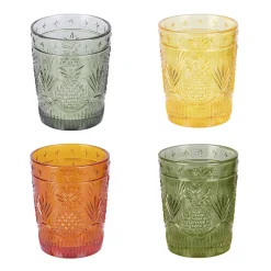 Viadurini Kitchen Gläser Set-12 Wassergläser 250 ml aus Glas und bearbeiteter Oberfläche - Sangria