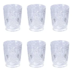 Viadurini Kitchen Gläser Set-12 Wassergläser 250 ml aus Glas und bearbeiteter Oberfläche - Sangria