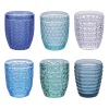 Viadurini Kitchen Gläser Set-12 Wassergläser 350 ml in verschiedenen Farben und Dekorationen - Ozean
