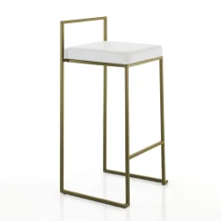 Viadurini Living Küchenhocker-2 Wohnzimmerhocker mit Kunstledersitz - Afnio