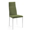Viadurini Living Design Stühle-2 Wohnzimmerstühle aus grünem Stoff und silbernen Beinen, hergestellt in Italien – Owlet