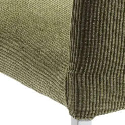 Viadurini Living Design Stühle-2 Wohnzimmerstühle aus grünem Stoff und silbernen Beinen, hergestellt in Italien – Owlet