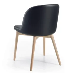 Viadurini Living Design Stühle-2 Wohnzimmerstühle aus Öko-Leder und natürlicher Esche, hergestellt in Italien – Cupcake