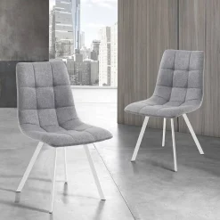 Viadurini Living Moderne Stühle-4 Wohnzimmerstühle mit gepolstertem Sitz aus Stoff - Romagna