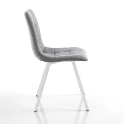 Viadurini Living Moderne Stühle-4 Wohnzimmerstühle mit gepolstertem Sitz aus Stoff - Romagna