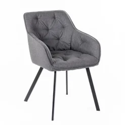 Viadurini Living Moderne Stühle-4 Wohnzimmerstühle mit Stoffsitz und Metallstruktur – Obst