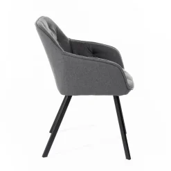 Viadurini Living Moderne Stühle-4 Wohnzimmerstühle mit Stoffsitz und Metallstruktur – Obst